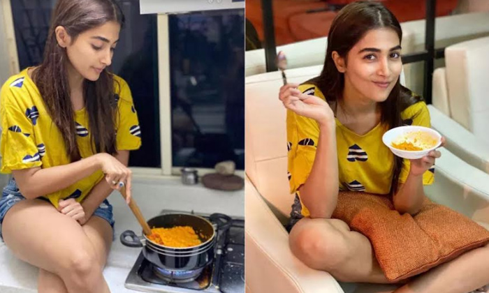  Pic Talk: Prabhas’s Heroine Busy Cooking-TeluguStop.com