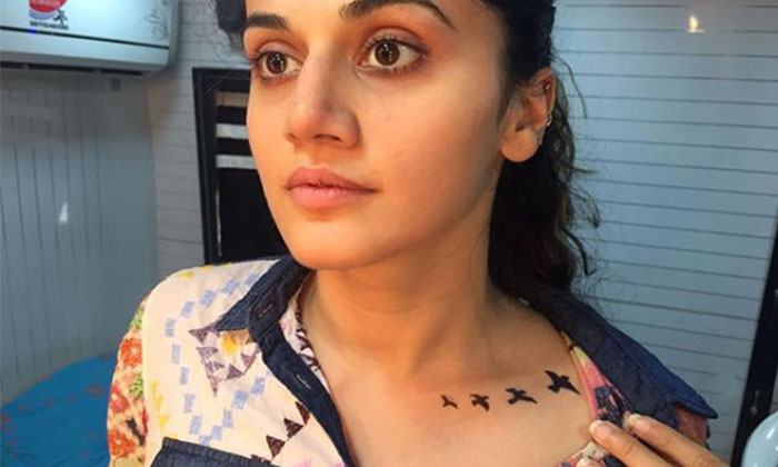  Tapsee Share First Tattoo Photo In Social Media, Bollywood, Tollywood, Lock Down-TeluguStop.com