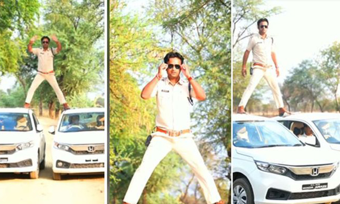  Madhya Pradesh, Sub Inspector, Singham Stunt ,cop, Fine,ajay Devgan,madhya Prade-TeluguStop.com