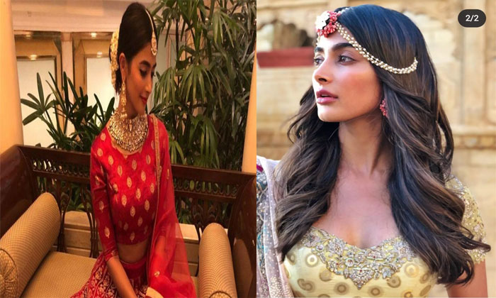  Pooja Hegde In Bridal Costumes Viral In Social Media, Tollywood, Bollywood, Telu-TeluguStop.com