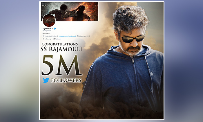  Rajamouli 5 Million Followers In Twitter, Rajamouli, Twitter, Followers, Rrr-TeluguStop.com