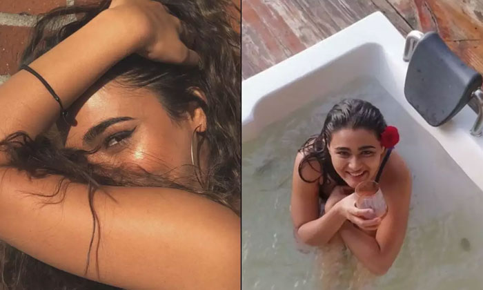  Shalini Pandey Bathtub And Drink, Tollywood, Bollywood, Telugu Cinema, Lock Down-TeluguStop.com