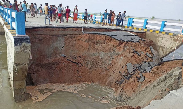  Bridge Collapses Into River Within 30 Days After Inauguration, Bihar Govt , Brid-TeluguStop.com