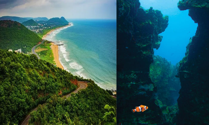  Submarine Canyons In Between Visakha-bheemili, Indian Navy, Visakhapatnam Beach,-TeluguStop.com