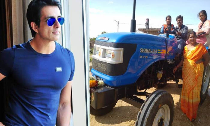  Sonu Sood, Tollywood Veteran Actor, Corona Virus, Lock Down, Tractor Help To The-TeluguStop.com