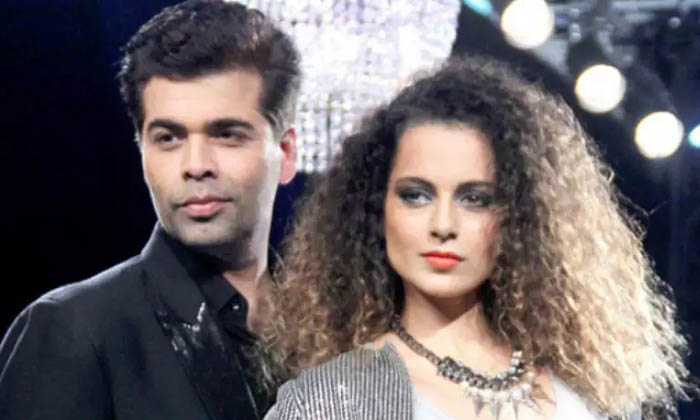  Heroine Kangana Ranaut Comments On Karan Johar, Kangana Ranaut, Bollywood Star-TeluguStop.com