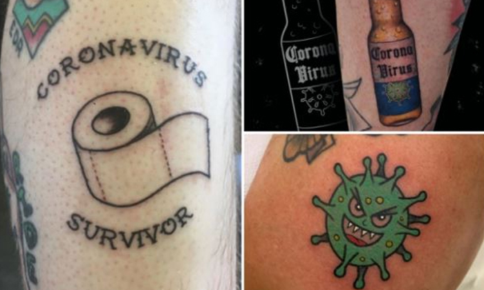 Corona Tattoos That Have Become A Trend   Coronavirus, Tatoos, Trend, Viral, Han-TeluguStop.com