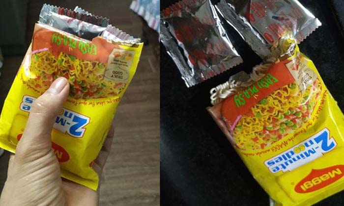  Man, Two Masala Packets, Single Maggie Pack, Maggi Noodles-TeluguStop.com