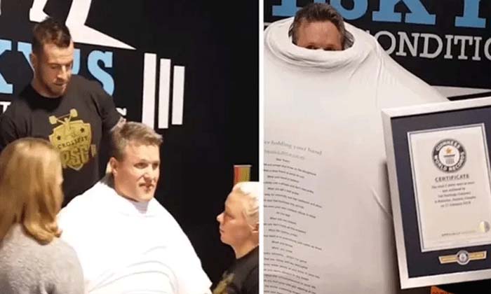  Man Creates Guinness Record By Wearing 260 T Shirts,man Wears 260 T-shirts, Guin-TeluguStop.com