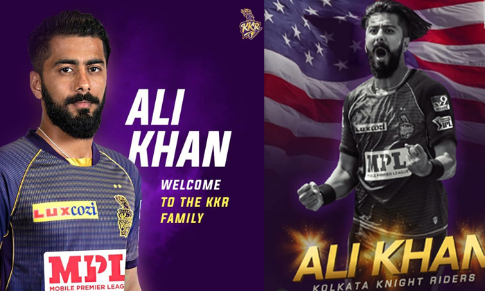  Kkr Team Welcomes American Cricketer Ali Khan, American Cricketer Ali Khan, Kkr-TeluguStop.com
