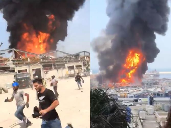  Beirut Caught Fire Again-TeluguStop.com