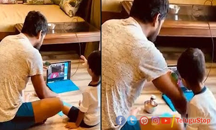  Nani Helping His Son To Take Up Online Classes.-TeluguStop.com