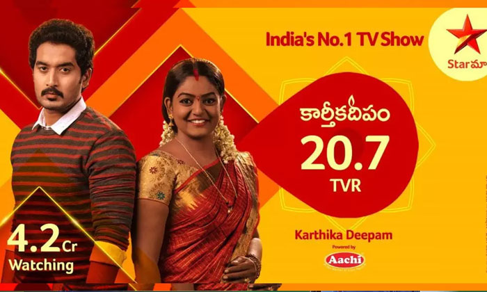  Karthika Deepam Star Maa Telugu Serial Created A National Record, Tollywood, Tel-TeluguStop.com