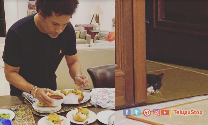  Sachin Tendulkar Got Surprise Guest While Preparing Vadapav .-TeluguStop.com