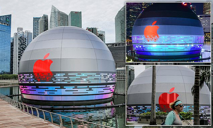 FUN FACT: Apple's Marina Bay Singapore Store Was Built From 114 Glasses,  Inspired by Rome's Pantheon