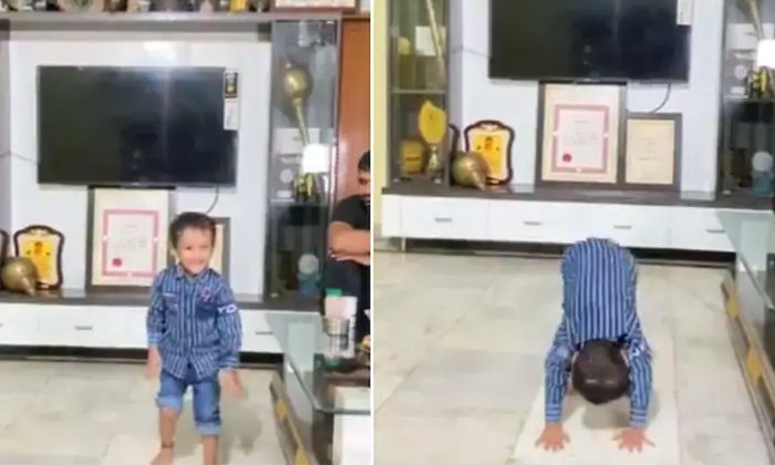  Wrestler Bajarang Punia Shares A Video Of Little Boy Doing Push-ups.-TeluguStop.com