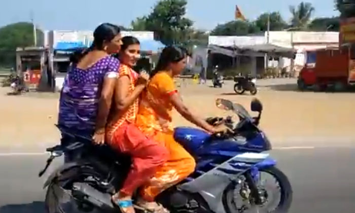  Yamaha R15, married Woman, married Woman Riding Yamaha R15 Bike Video Viral ,-TeluguStop.com