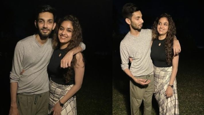  Keerthy Suresh Hangs Out With Anirudh On His Birthday Party.-TeluguStop.com