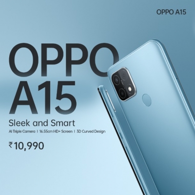  Oppo A15 With Ai Triple Camera Launched In India-science/technology-technology-TeluguStop.com