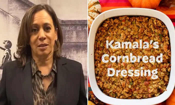  Kamala Harris Shares A Recipe, No, It's Not Dosa,  Kamala Harris,  Thanksgiving-TeluguStop.com