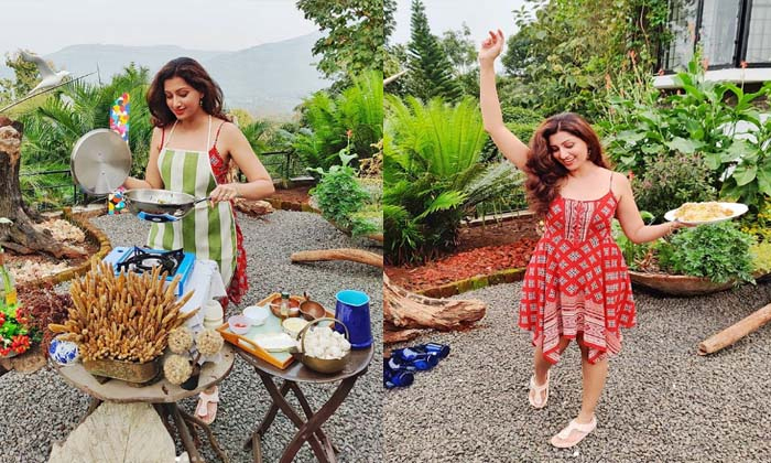  Actress Hamsa Nandini Cooking In Hills Photo Goes Viral In Internet Hamsa Nandin-TeluguStop.com