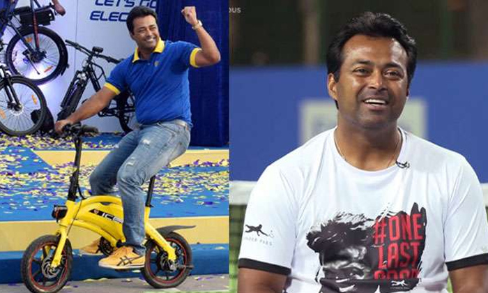  Leander Paes, Cycling, Fall Down, Social Media, Olmpics, Sports, Leander Paes, C-TeluguStop.com