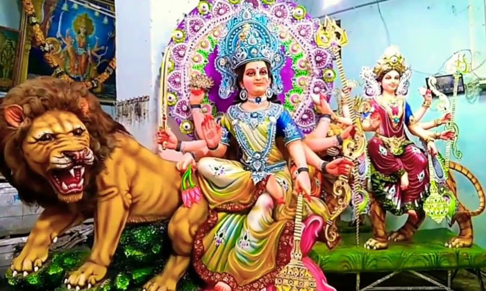  The Idols Were Destroyed At The Durga Mata Temple In Kukatpally, Hyderabad, Kuka-TeluguStop.com