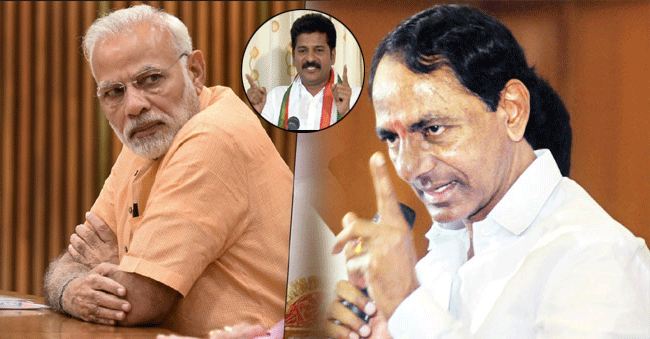  Kcr,modi,revanth Reddy,congress-TeluguStop.com