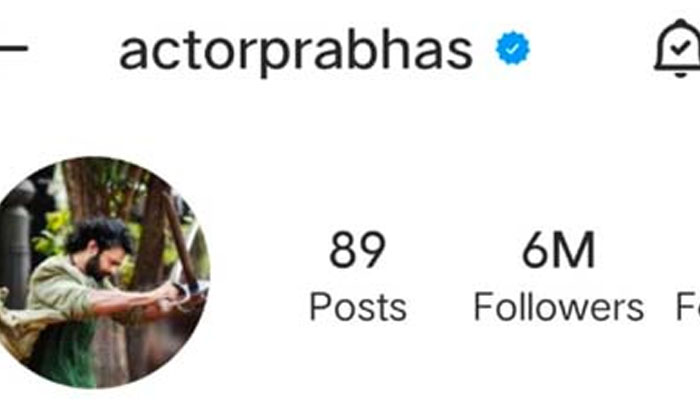  Prabhas Reaches New Mile Stone In Instagram Account, Instagram Account, New Mile-TeluguStop.com