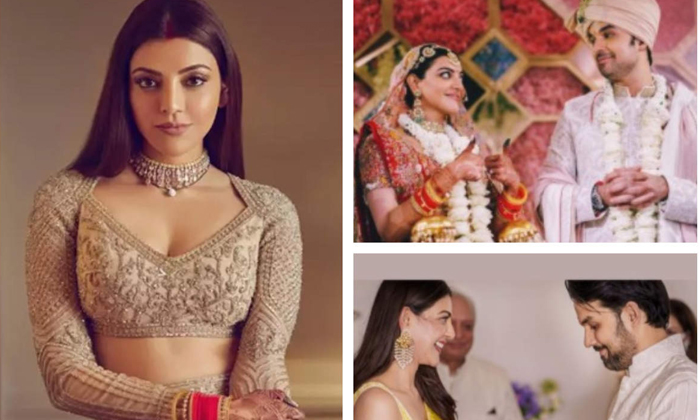 Kajal Aggarwal, Kajal Aggarwal Unseen Picture Of Her Marriage, Pictures ,marriag-TeluguStop.com