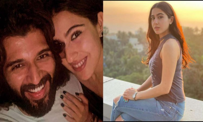  Sara Ali Khan Share Photo With Vijay Devarakonda, Tollywood, Bollywood, Liger Mo-TeluguStop.com