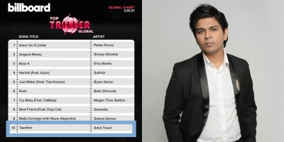  Ankit Tiwari’s Song ‘taarifein’ In Top 10 Of Billboard Triller-TeluguStop.com