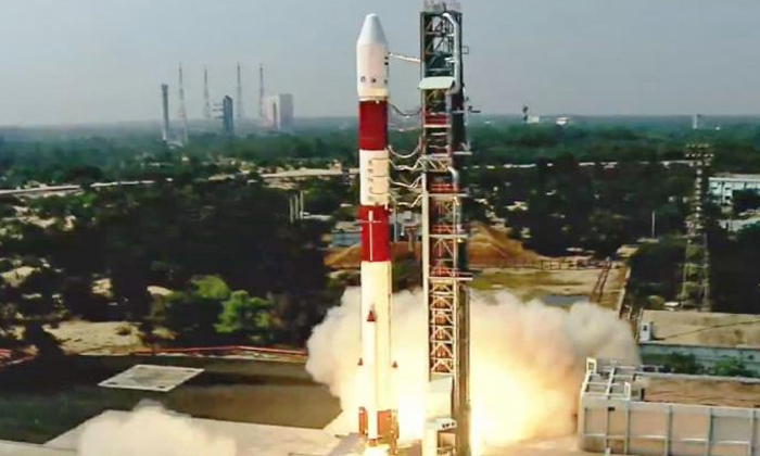  Isro-launches-pslv-c51-rocket-into-orbit Pslv C 51 Rocket, Successfully, Launche-TeluguStop.com