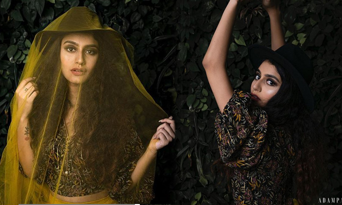 Actress Priya Prakash Varrier  Stunning Poses  - Priya Priyaprakash High Resolution Photo