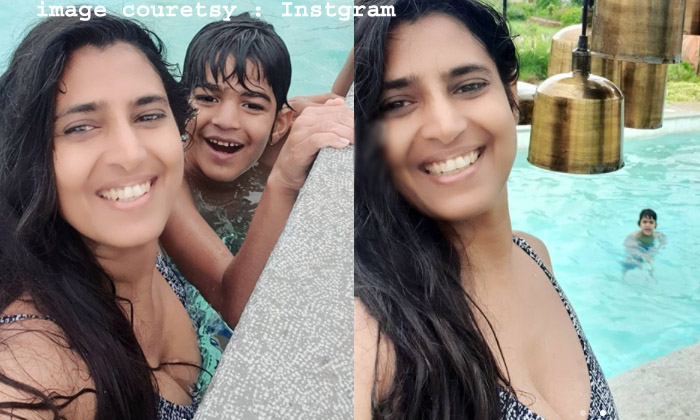  Tamil Actress Kasturi Shankar Swimming Pool Photos Viral, Tamil Actress, Kastur-TeluguStop.com