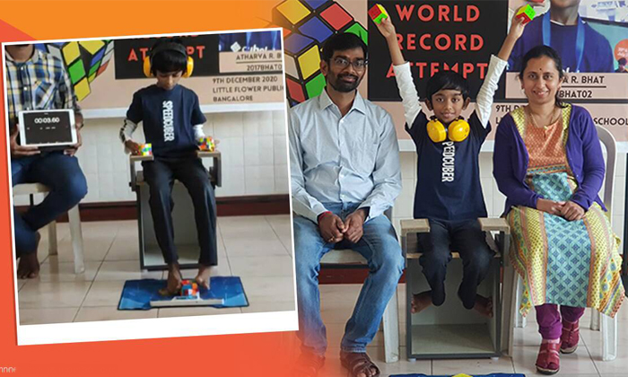  Viral Video Baby Guinness World Record On Rubiks Cube In One And A Half Minutes-TeluguStop.com