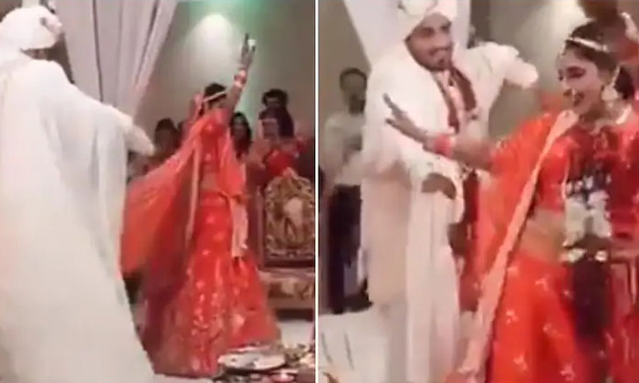  Young Couple Mocks Fire Witness At Wedding Ceremony, Bride, Groom, Dance, Marrai-TeluguStop.com