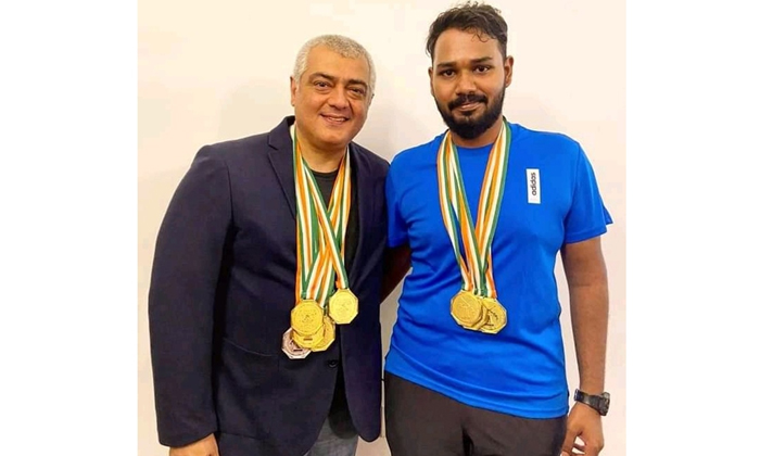  Gold Medal For Hero Ajith Because, Hero Ajith, Gold Medal, Tamilnadu State, Shoo-TeluguStop.com