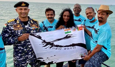  Syamala Second Indian Woman To Conquer Palk Strait-TeluguStop.com