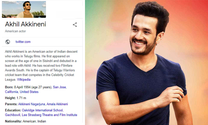  Shocking Wikipedia Recognized Akhil Akkineni As American Actor , Akhil Akkineni,-TeluguStop.com