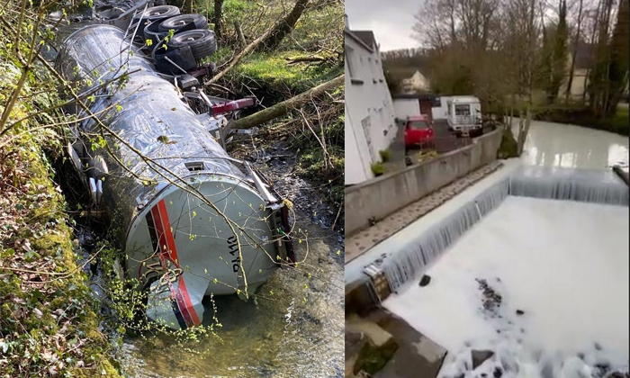  Viral Milk Is Flowing In The River Instead Of Water In Wales United Kingdom , Vi-TeluguStop.com