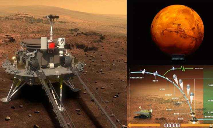  China Zhurong Rover Successfully Landed On Mars , China's , 1st Mars Rover, Chin-TeluguStop.com
