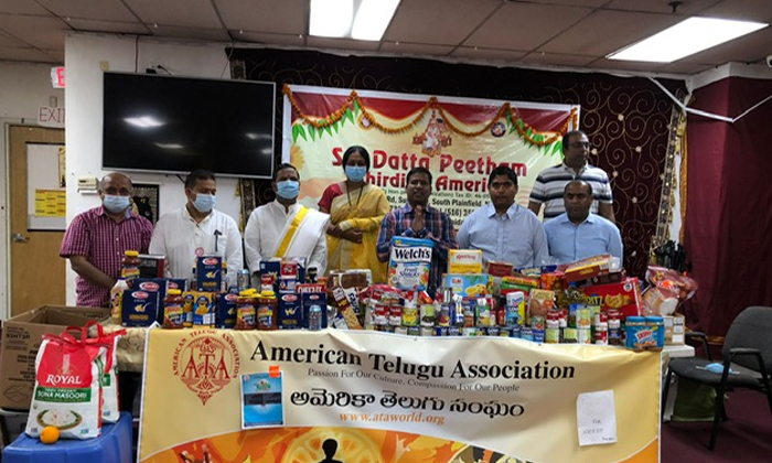  American Telugu Association (ata) Joint Food Drive Event, Sai Dattha Peetam , F-TeluguStop.com