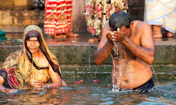 Telugu Bathes, Ganga River, Jaistashuddha, Lard Shiva-Telugu Bhakthi