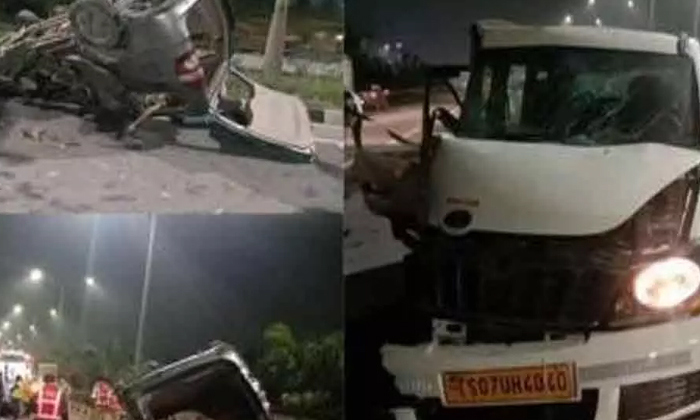  Car Accident At Orr Service Road Shamshabad, Shamshabad, Orr Service Road, Car A-TeluguStop.com