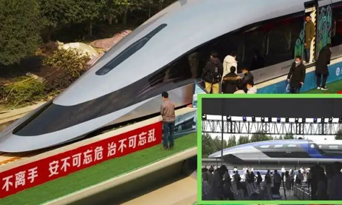  China Unveils 1000kms Maglev Train, Maglev Train, China, Fastest Train, 600kms-TeluguStop.com
