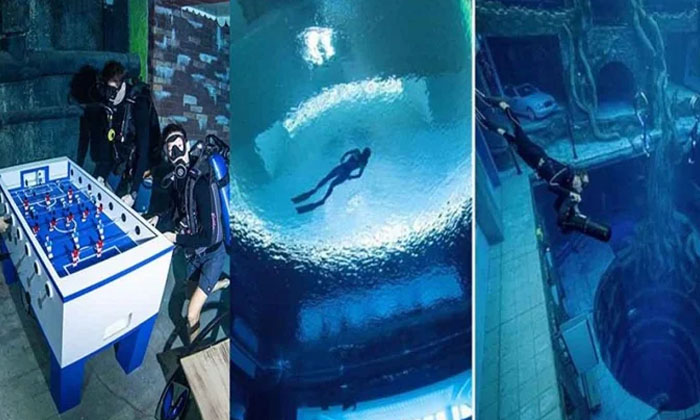  The World's Deepest Dive Pool Just Opened In Dubai,biggest Pool, Dubai, Deep D-TeluguStop.com