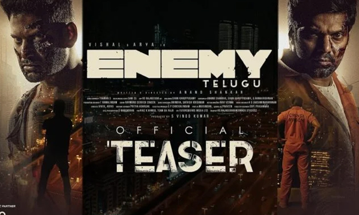  Vishal Arya Enemy Teaser Adurs, Enemy, Anand Shankar, Arya, Mamatha Mohan Das, P-TeluguStop.com