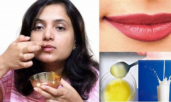  Pink And Shiny Lips Ghee Latest News Benefits Of Ghee-పెద‌వులు పింక్‌గా, షైనీగా మారాలా నెయ్యితో ఇలా చేయండి-Latest News - Telugu-Telugu Tollywood Photo Image-TeluguStop.com
