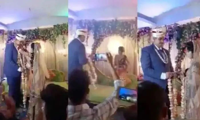  Viral Video  The Bride Who Played The Groom On The Wedding Stage, Viral Latest,-TeluguStop.com